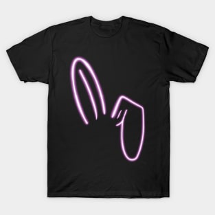 neon pink bunny ears T-Shirt